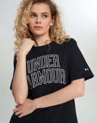 Футболка женская Under Armour Rival OS Campus, Черный женщинам