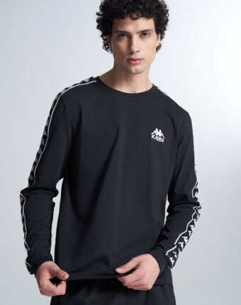 Лонгслив мужской Kappa Banda d’Origini, Черный женщинам