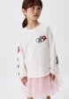 Лонгслив оверсайз с принтом для девочек7  - превью
