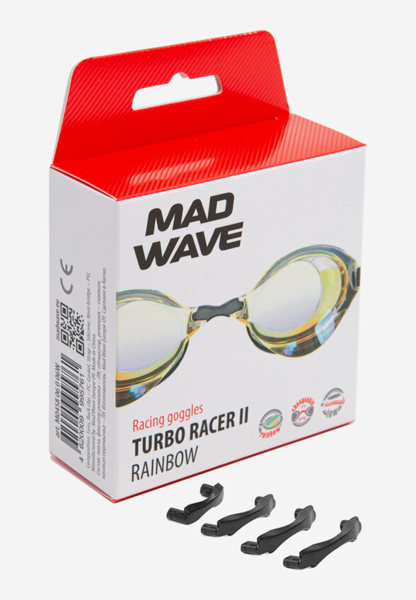 Очки для плавания Mad Wave Turbo Racer II Rainbow, Желтый