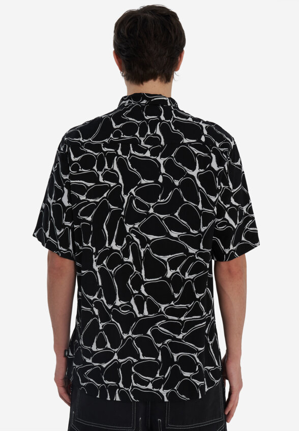 Рубашка с коротким рукавом мужская Quiksilver Mercury Chrome, Черный