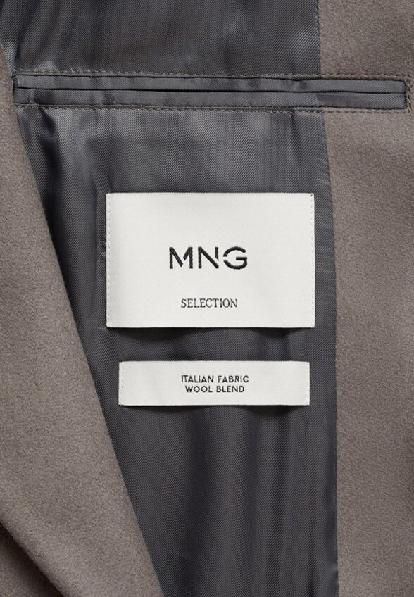 Пальто двубортное Mango Man