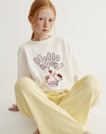 Пижама с принтом Hello Kitty для девочек детям