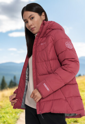 Пуховик женский Outventure, Красный