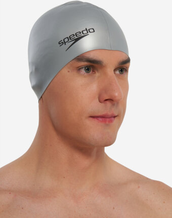 Шапочка для плавания Speedo Plain Flat, Серебряный женщинам