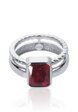 Крупное серебряное кольцо Бургунди MIE2  - превью