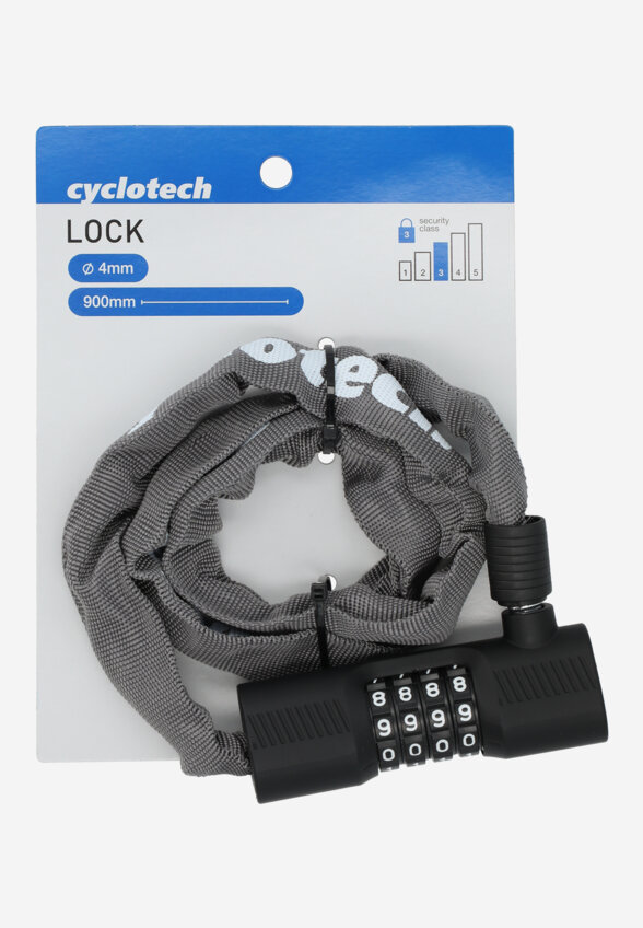 Замок велосипедный кодовый Cyclotech CLK-10, Черный