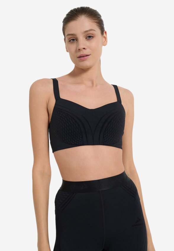 Топ бра спортивный Demix MuseFit Dance Flock, Черный