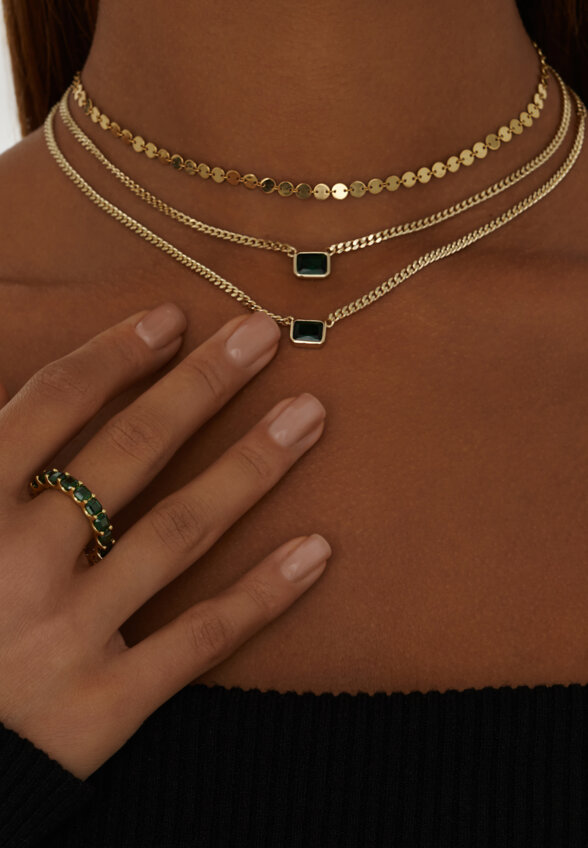 Позолоченное колье-чокер из серебра с монетками MIE