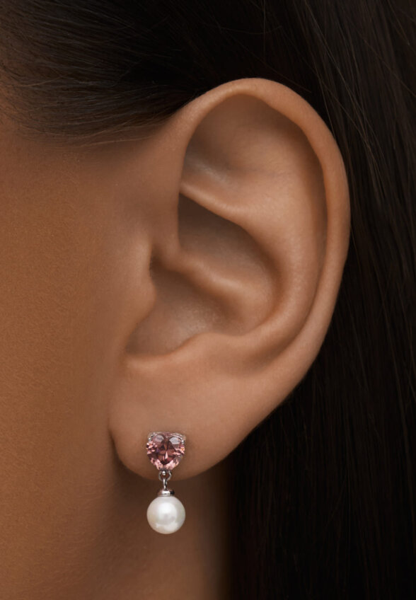 Серьги-пусеты ГАЛАТЕЯ из серебра с жемчугом MIE