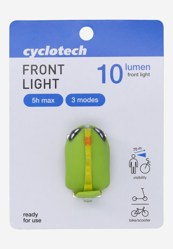 Фонарь велосипедный передний габаритный Cyclotech CFL-4, Черный