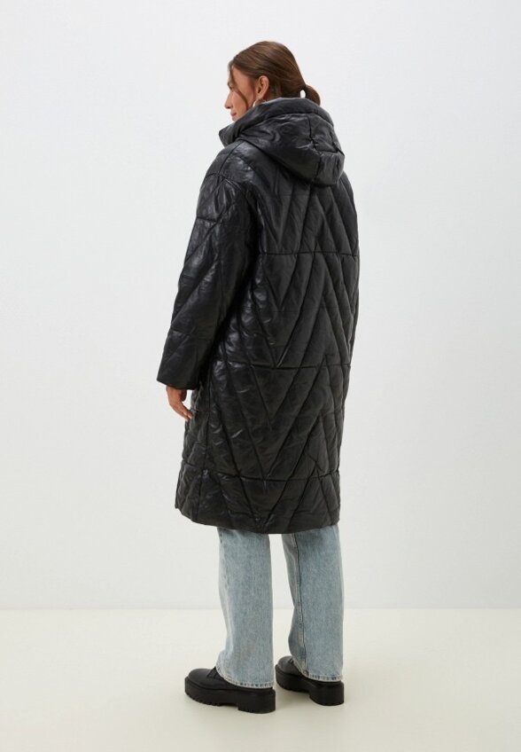 Куртка кожаная утепленная Снежная Королева