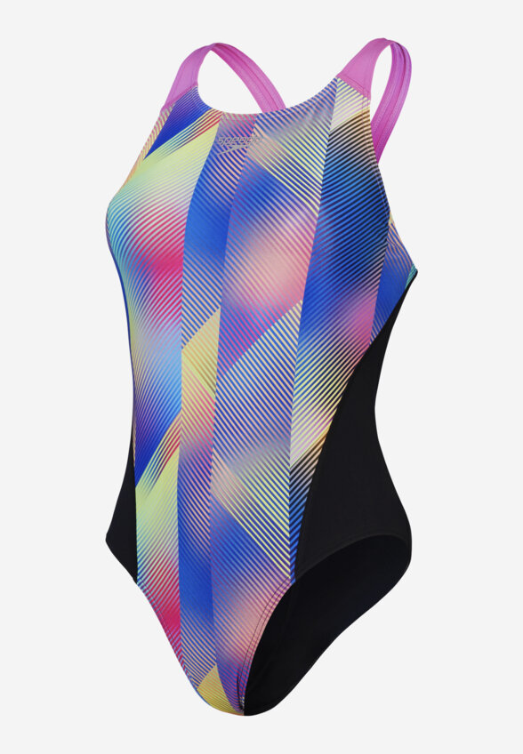 Купальник слитный женский Speedo Alov Digi, Черный