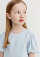 Футболка с пышными рукавами для девочек3  - превью