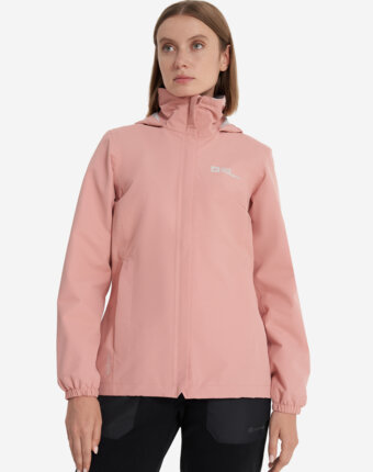 Куртка мембранная женская Jack Wolfskin Stormy Point, Розовый женщинам