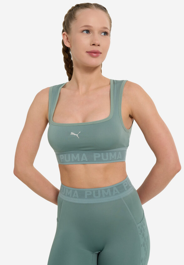 Топ бра спортивный PUMA Move Lace Bra, Зеленый