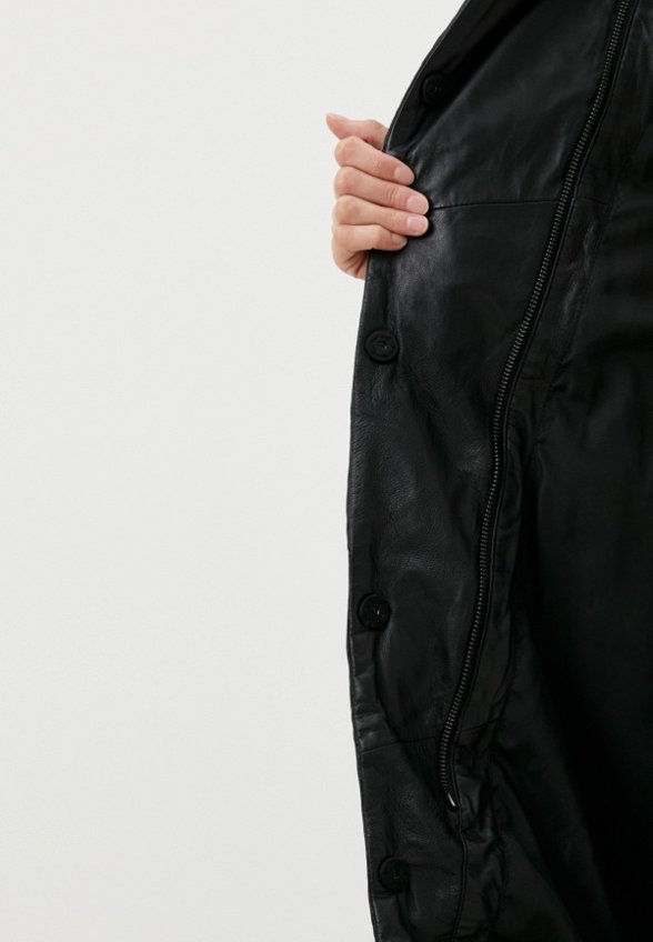 Куртка кожаная утепленная Снежная Королева