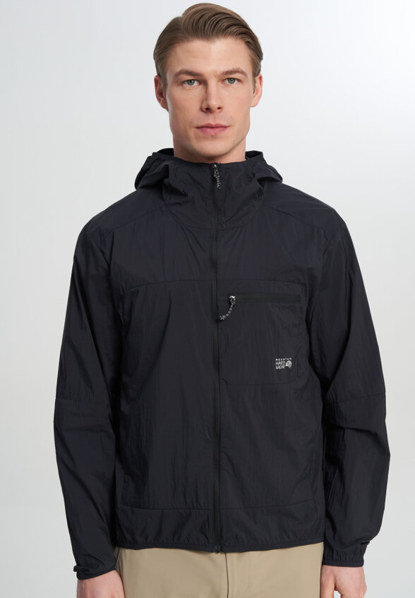 Ветровка мужская Mountain Hardwear Wind Veil Hooded Jacket, Черный