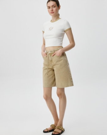 Джинсовые шорты wide leg женщинам