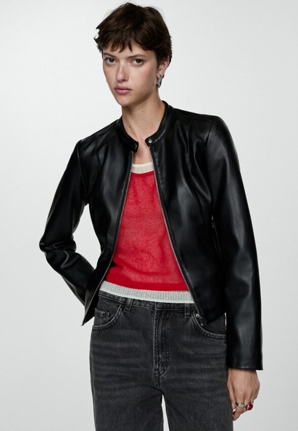 Куртка кожаная Mango