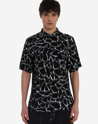 Рубашка с коротким рукавом мужская Quiksilver Mercury Chrome, Черный женщинам