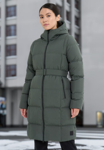 Пальто пуховое женское Jack Wolfskin Frozen Lake, Зеленый