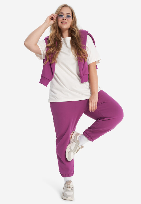 Брюки женские оверсайз Demix, Plus Size, Фиолетовый