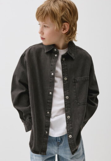Джинсовая рубашка детская