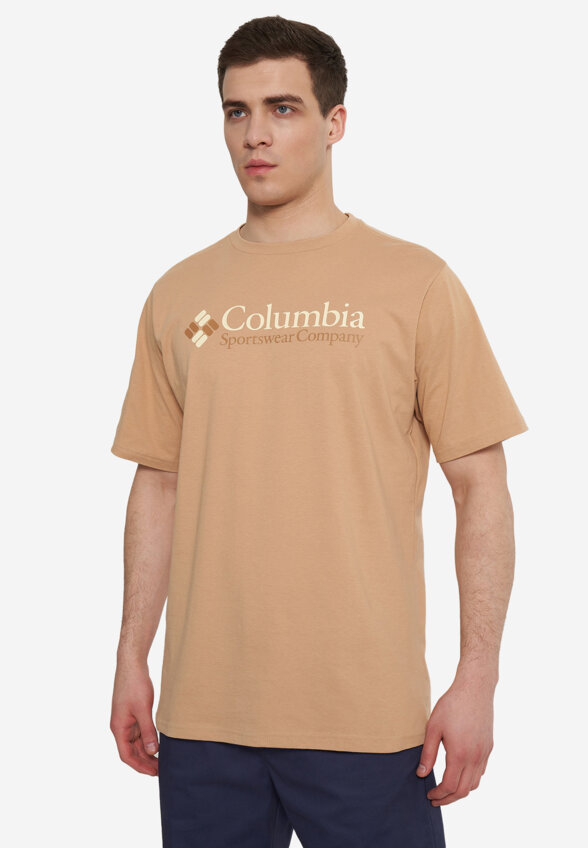 Футболка мужская Columbia CSC Basic Logo Short Sleeve, Бежевый