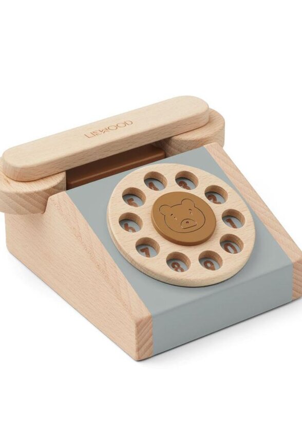 Игрушечный телефон ЛИВУД (LIEWOOD), мульти микс с голубым