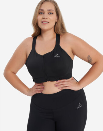 Топ бра спортивный Demix, Plus Size, Черный женщинам