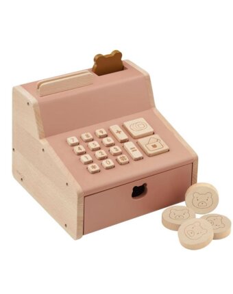 Игрушечная касса ЛИВУД (LIEWOOD), мульти микс с темно-розовым детям