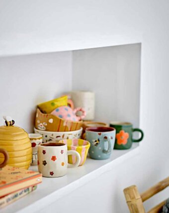 Кружка керамическая Блумингвиль МИНИ (Bloomingville MINI) "Эдди", зеленая, 130 мл женщинам