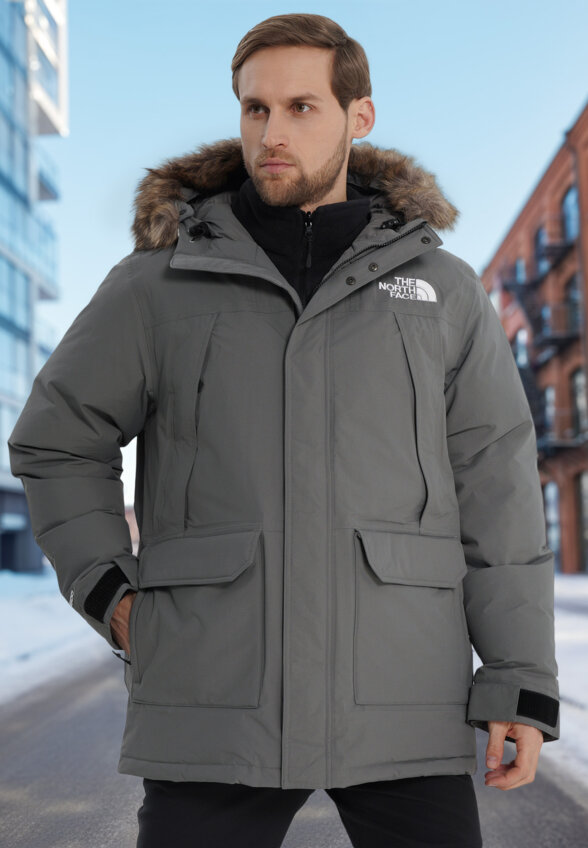 Пуховик мужской The North Face McMurdo, Серый