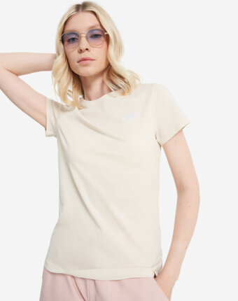 Футболка женская PUMA Ess Small No. 1 Logo, Бежевый женщинам