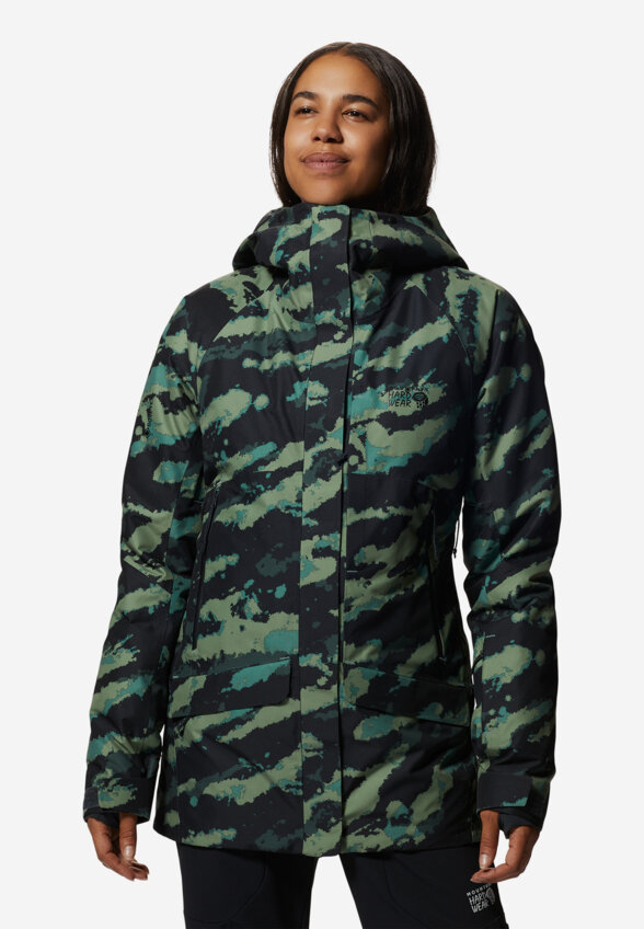 Куртка горнолыжная женская Mountain Hardwear Cloud Bank Gore Tex, Зеленый