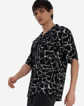 Рубашка с коротким рукавом мужская Quiksilver Mercury Chrome, Черный женщинам