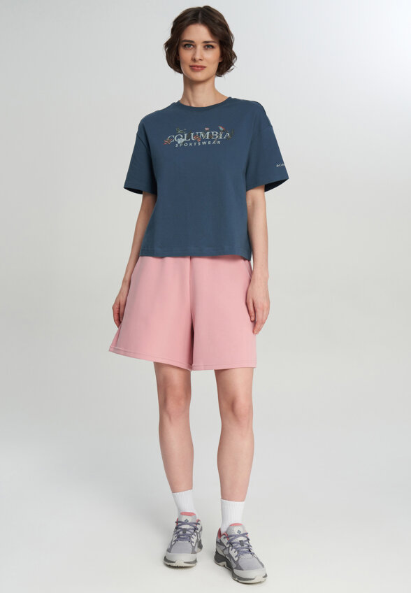 Футболка женская Columbia Rolling Bend Graphic Relaxed Crop SS, Зеленый