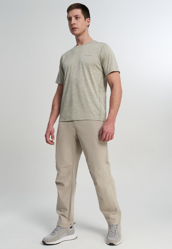 Футболка мужская Columbia Deschutes Runner Short Sleeve Shirt, Зеленый