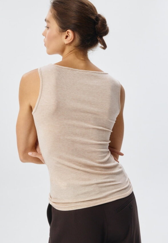 Топ в рубчик с содержанием шерсти