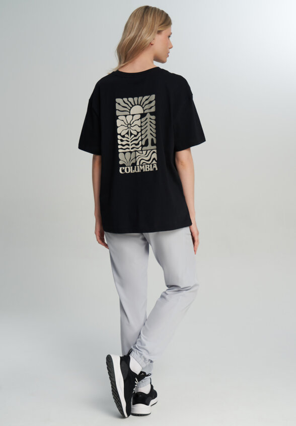 Футболка женская оверсайз Columbia Rolling Bend Graphic Oversized Tee, Черный