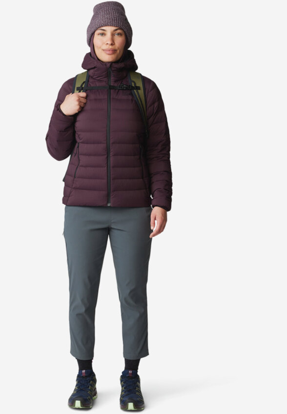Ультралегкий пуховик женский Mountain Hardwear Deloro, Фиолетовый