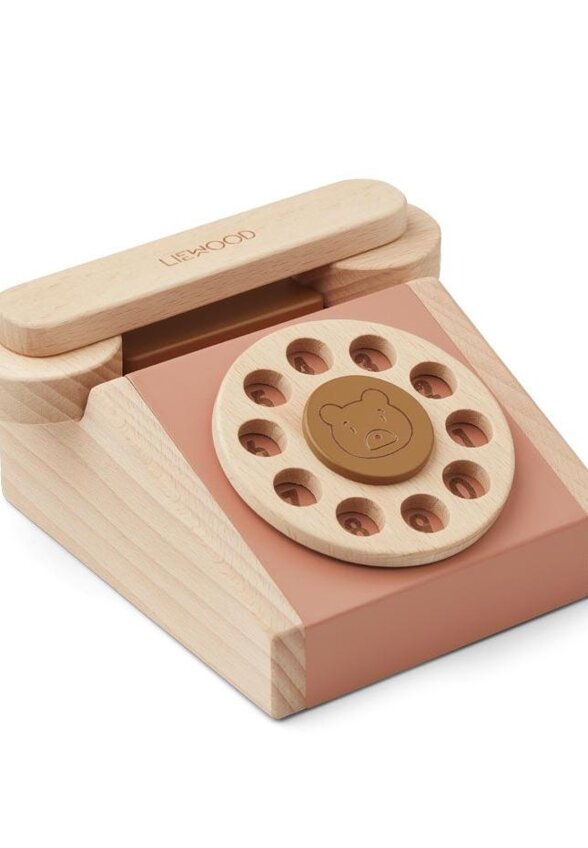 Игрушечный телефон ЛИВУД (LIEWOOD), мульти микс с темно-розовым