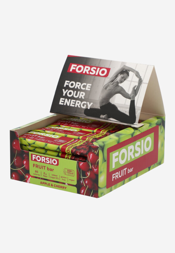 Фруктовый батончик Forsio с яблоком и вишней, 30 г, Мультицвет