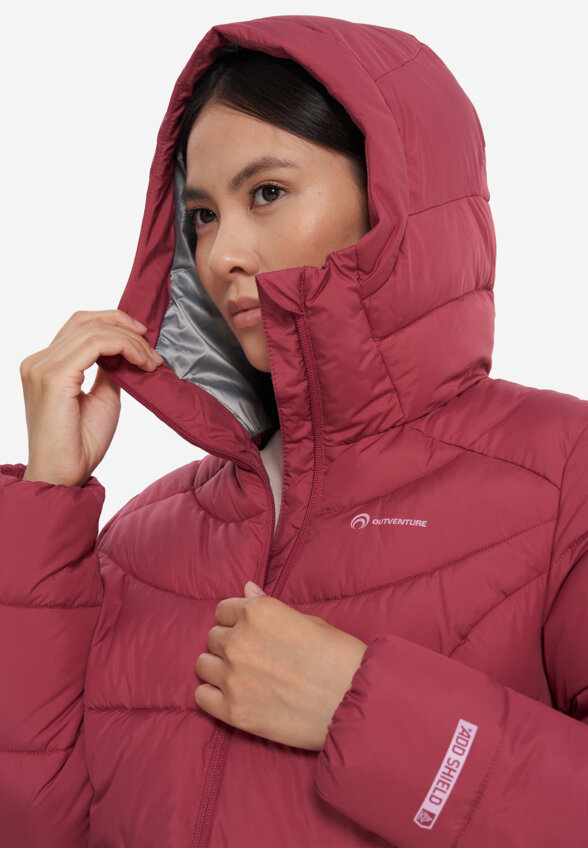Пуховик женский Outventure, Красный