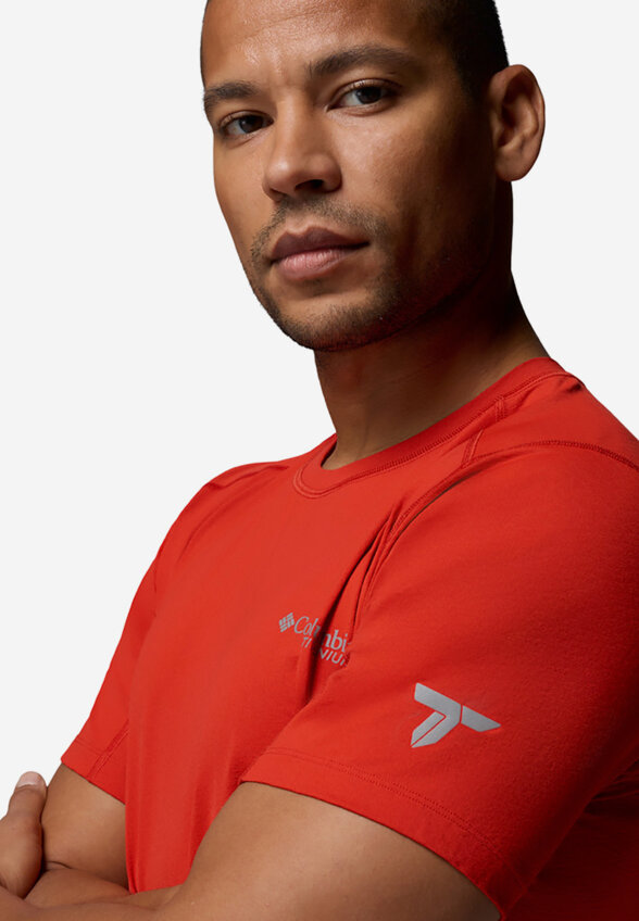 Футболка мужская Columbia Diamond Peak Pro Short Sleeve, Красный