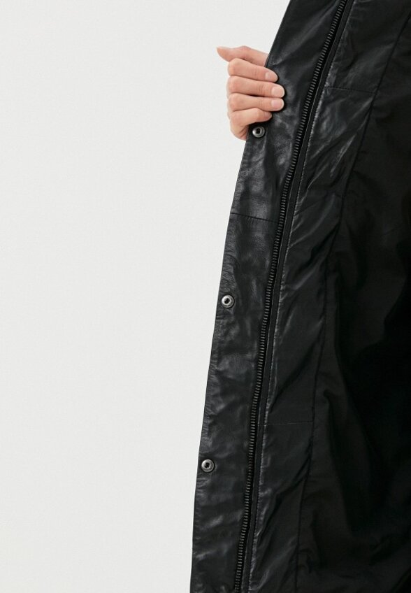 Куртка кожаная утепленная Снежная Королева