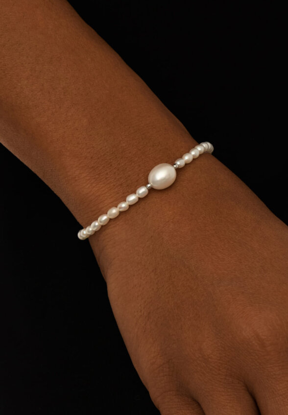 Серебряный браслет СИЦИЛИЯ из жемчуга MIE