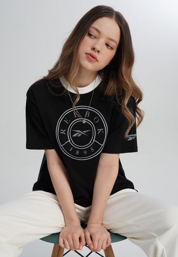 Футболка женская Reebok Lawn Club, Черный