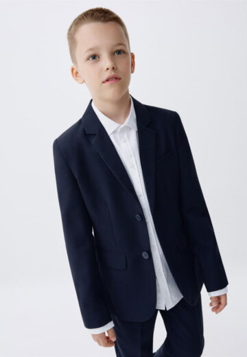Школьный пиджак Slim fit из фактурной ткани для мальчиков